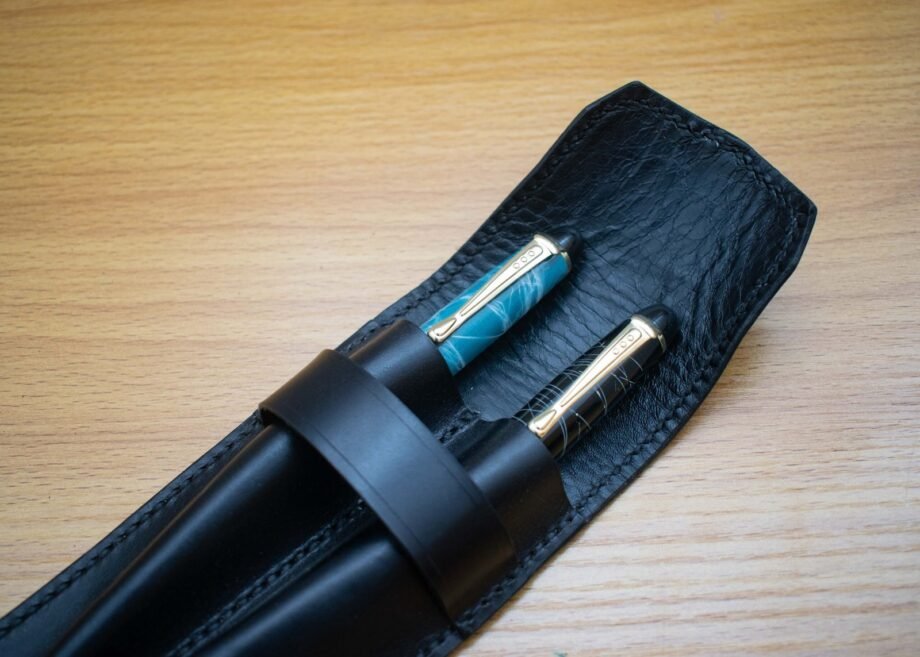 Double Leather Pen Case