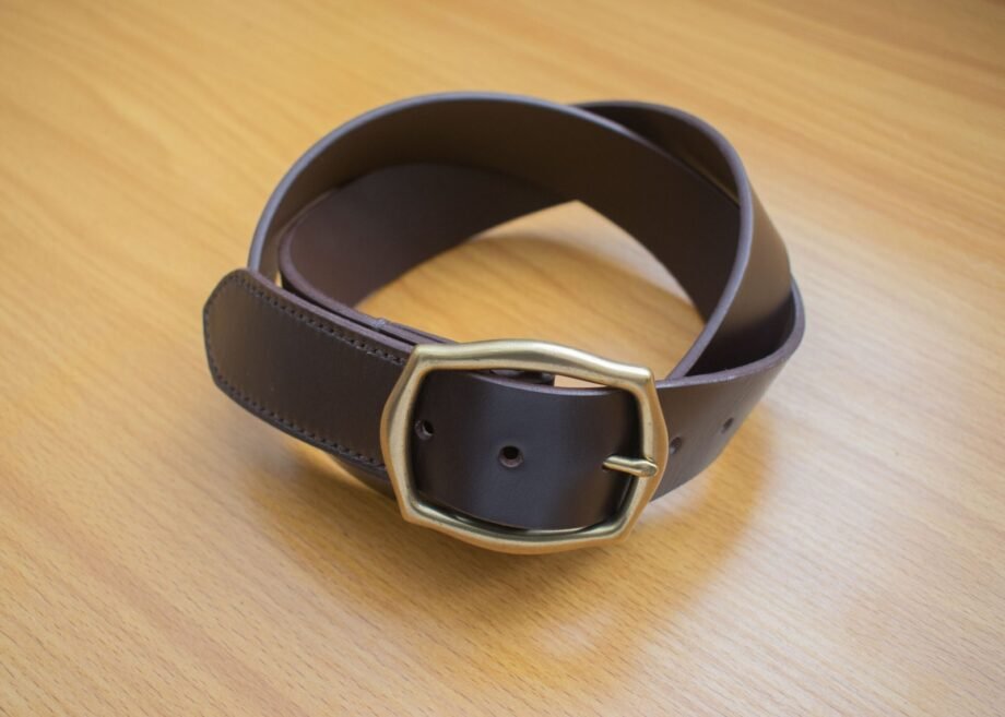 Brass Centre Bar Buckle Belt - 40mm