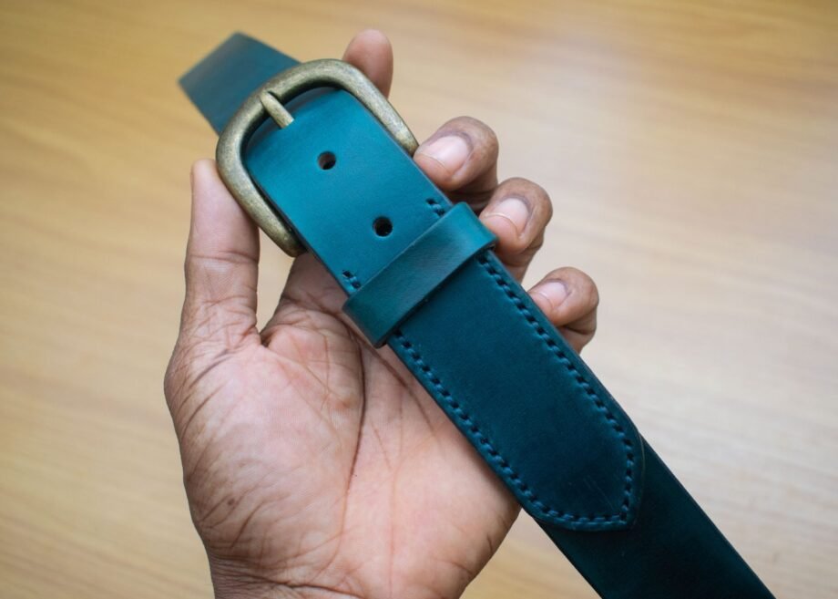 Stained Antique Brass Buckle Belt - 35mm