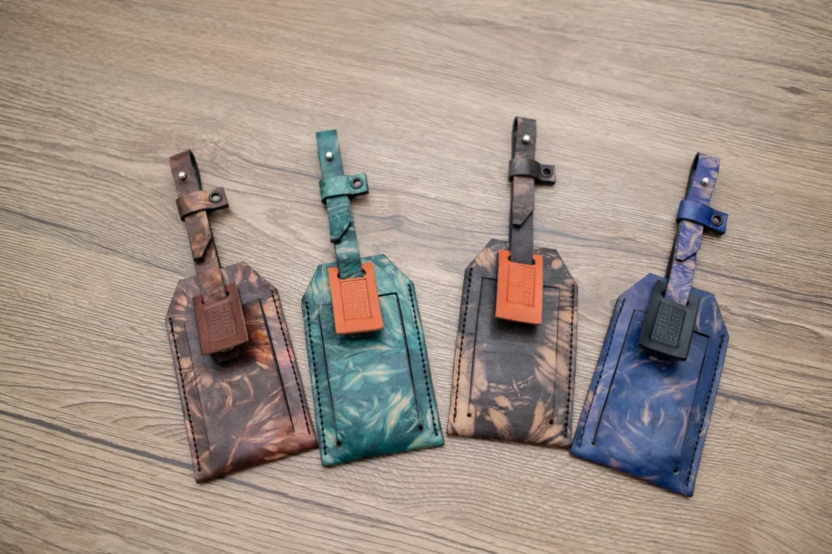 Shibori Luggage Tags
